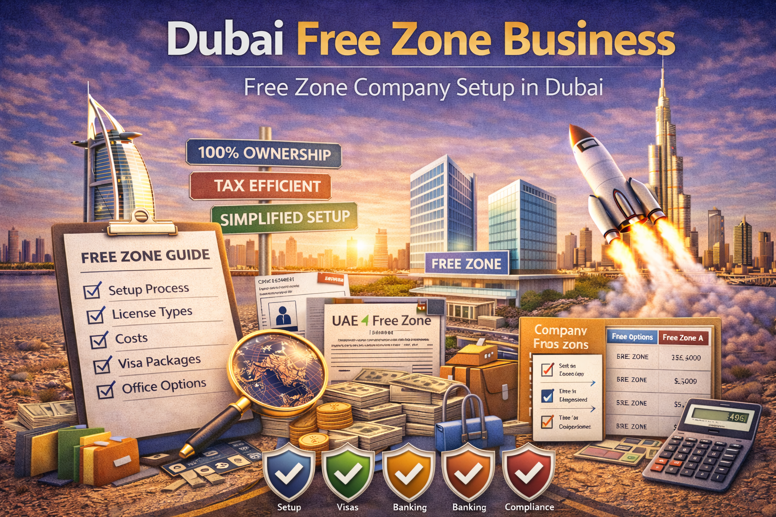 Dubai Free Zone Business | Free Zone Company Setup in Dubai UAE
